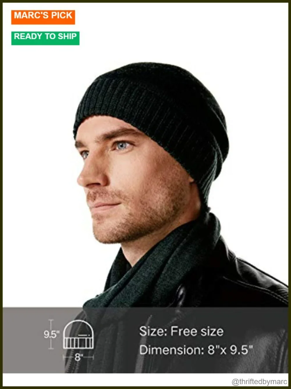 Men's 100% Merino Wool Scarf & Beanie Set
